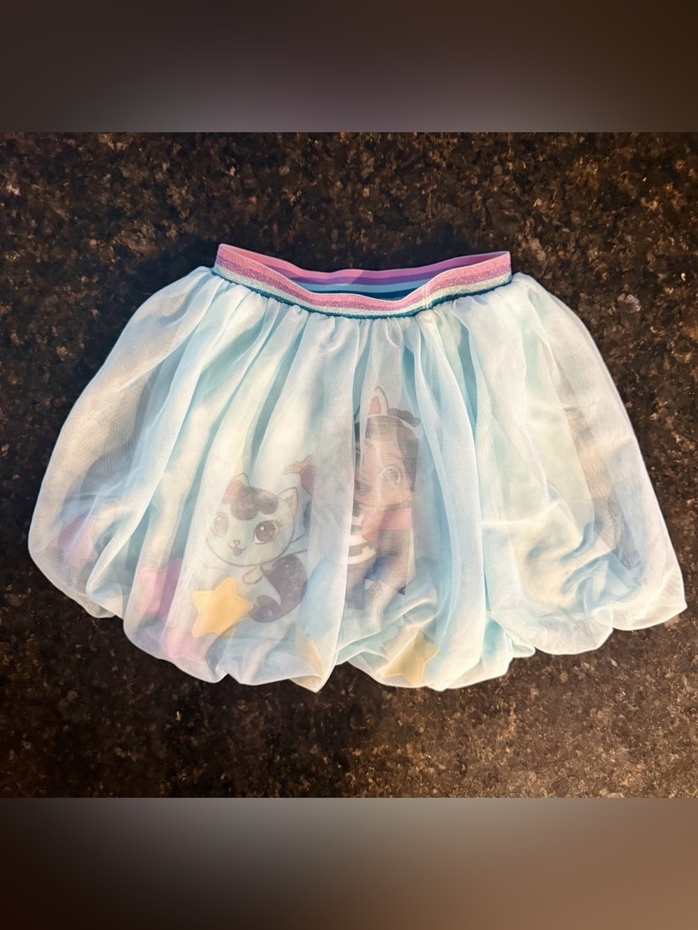 Gabby's Dollhouse Girl Princess Pandy Paw Bubble tulle skirt sz 6